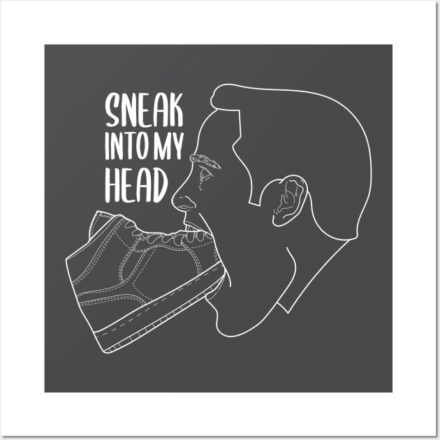 Sneak into my head – white Wall Art by SUGAH